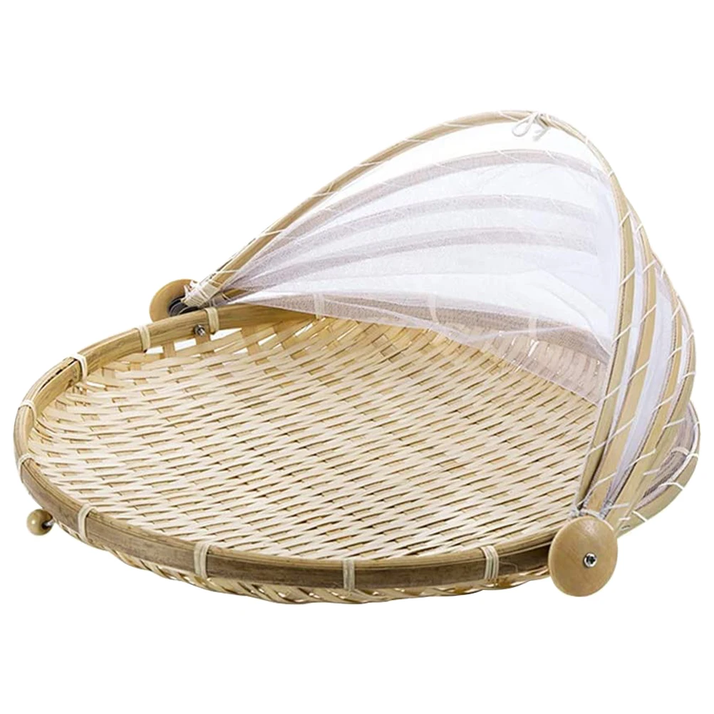 Плетеная бамбуковая плетеная корзина ручной работы Пыленепроницаемая Корзина