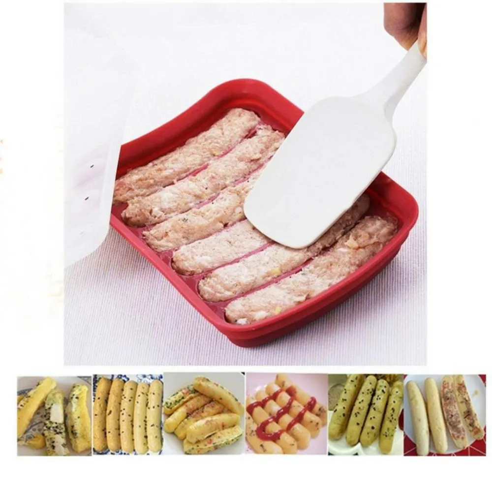 Besuit DIY колбасные формы силиконовые домашние бургер хот дог производитель плесень
