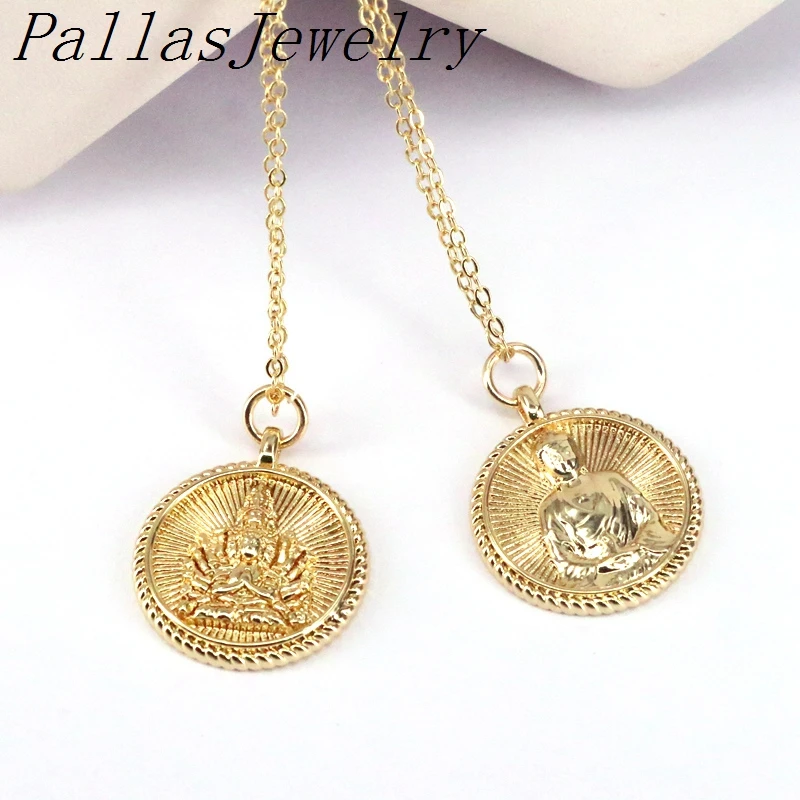 

10Pcs New Fashion Shiny Gold Buddha Pendant, Buddha Charms, Buddha Necklace, Gold Color