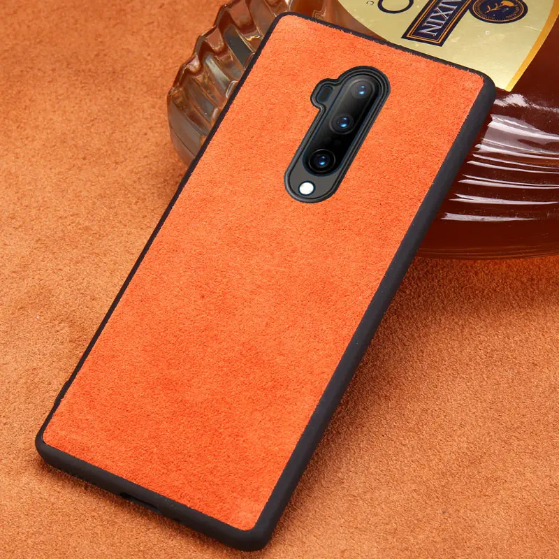 Чехол из натуральной кожи для Xiaomi mi 9T Pro 9 se чехол противоударный кожаный замшевый чехол для Xiao mi redmi k20 pro 7a 6a note 7 - Цвет: Оранжевый
