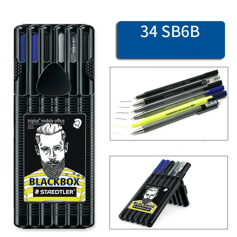6 шт. набор многофункциональных ручек STAEDTLER Triplus Mobile Office 34 SB6|staedtler triplus|fineliner penpen set |