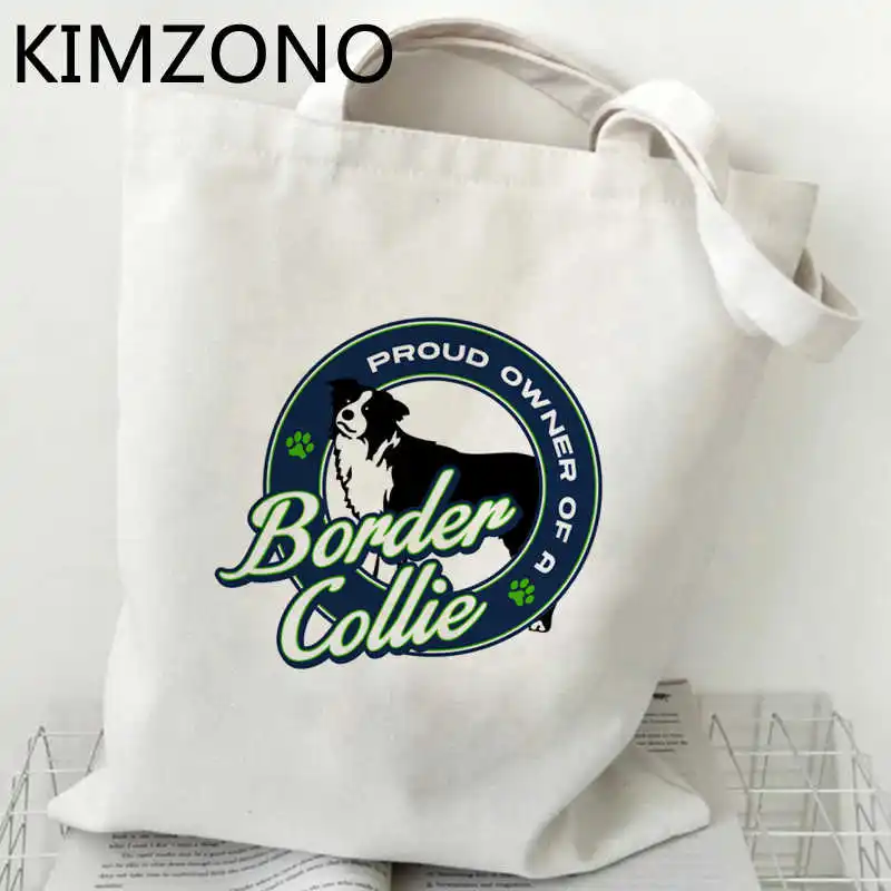 

Border Collie shopping bag tote shopper jute bag bolsa shopping eco bag cloth net reciclaje string custom