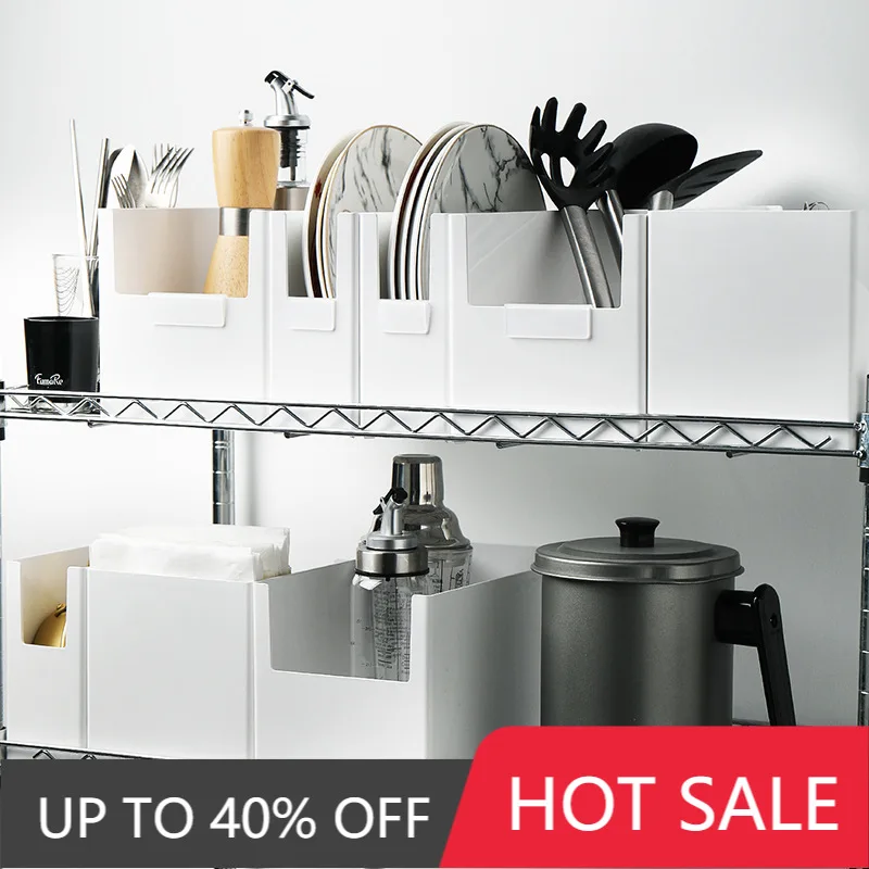 

Multifunctional Ins Desktop Storage Box Kitchen Refrigerator Tableware Sorting and Sorting Box Daily Necessities Storage Box