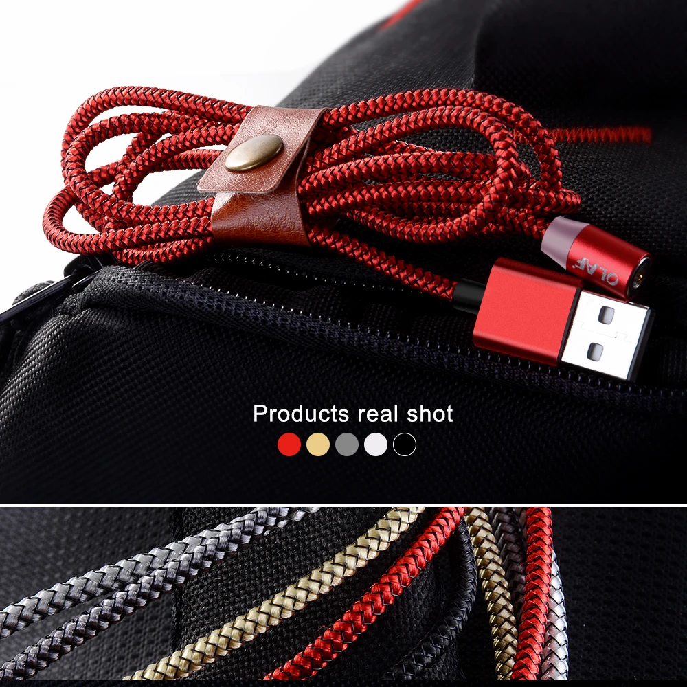 Магнитный USB-кабель OLAF Micro USB/ Type-C/ Lightning 2.4A цвет на выбор | Мобильные телефоны и