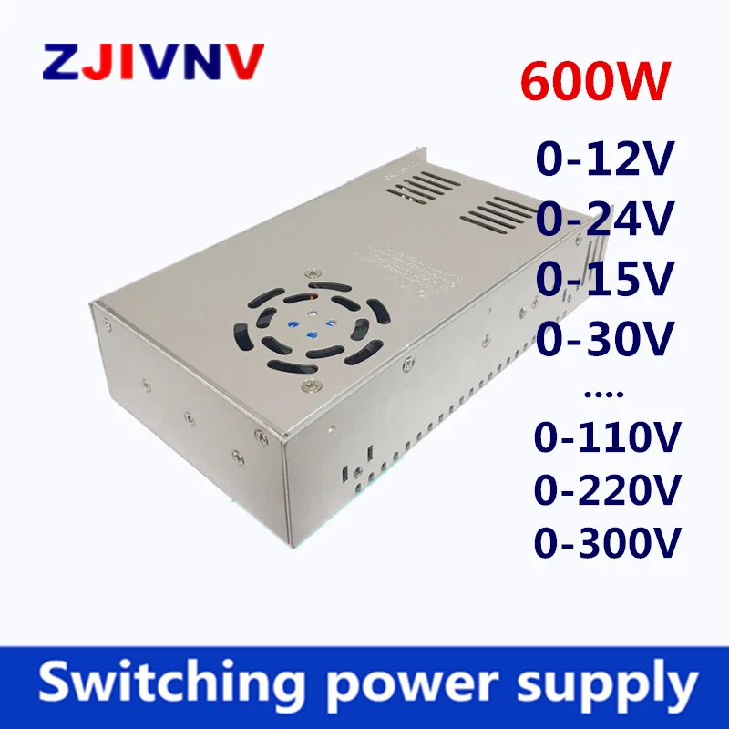 Импульсный источник питания 600 Вт, регулируемое выходное напряжение, фотосессия 12 В, 50 А, 15 в, 40 А, 24 В, 25 А, 48 в, а, фотосессия
