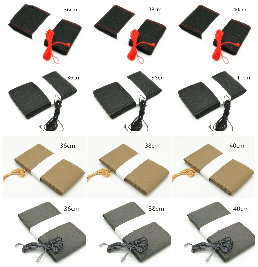 Универсальный автомобильный чехол на руль из искусственной кожи тканые