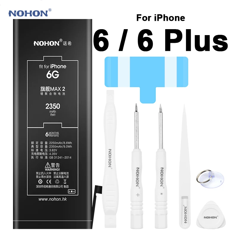 Nohon батарея для Apple iPhone 6 Plus P 1810 3480mAh встроенный телефон литий полимерные батареи
