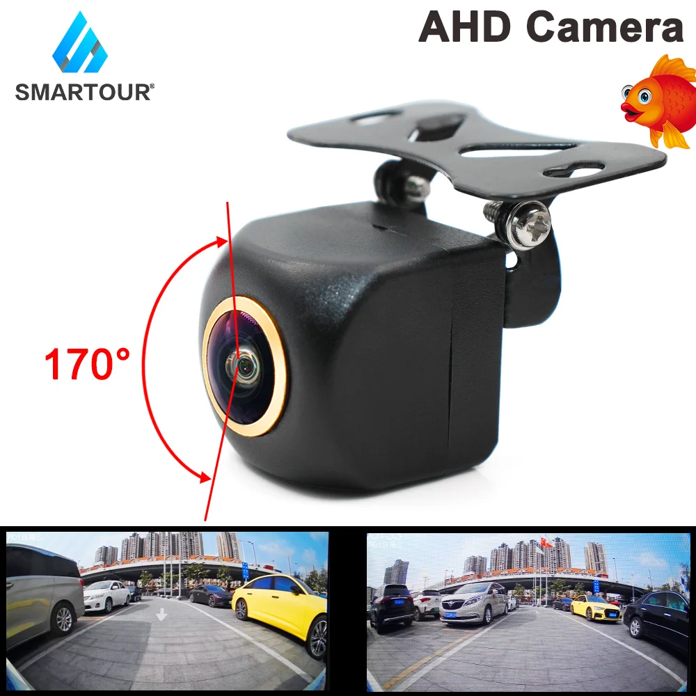 

Smartour AHD/CVBS 720P Night Vision Fisheye Lens Car Reverse Backup Rear View Wide Angle Vehicle Camera Android DVD Monitor