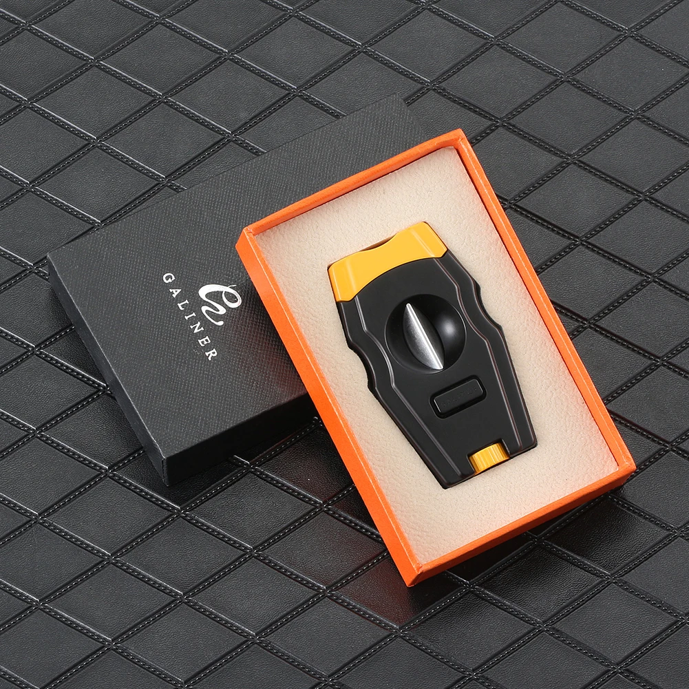 

Galiner Metal V Shaped Blade Cigar Cutter Scissors V-Cut Clipper Household Cigar Accessories Guillotine Pocket Cutter Knife