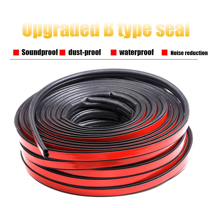 

Car Door Seal Strip B Shape Sound Insulation Universal Door Hood Sealing Strip ALS88