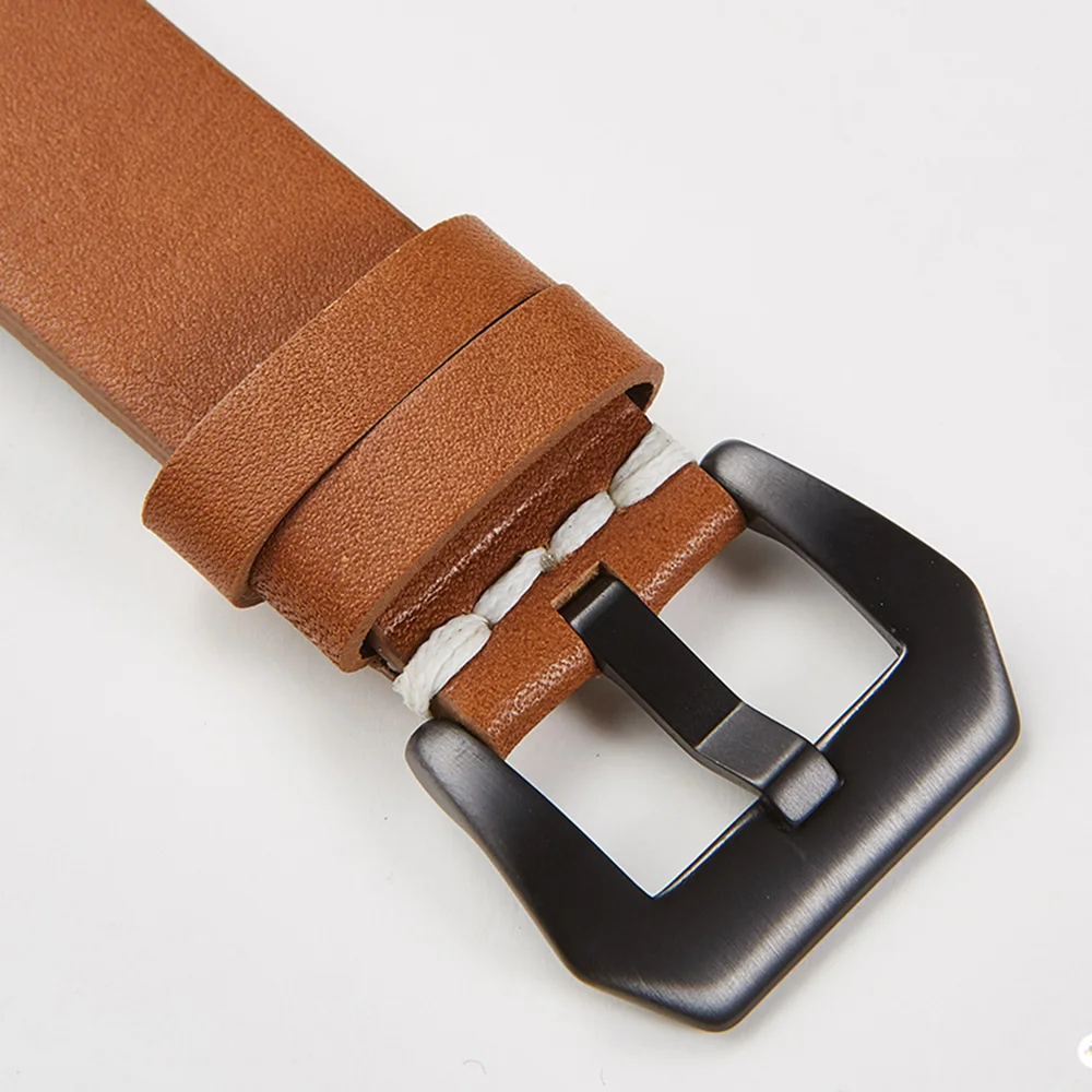 Ремешок из натуральной кожи для наручных часов Fossil Tissote Timex Omega 22/24/18 мм | Наручные