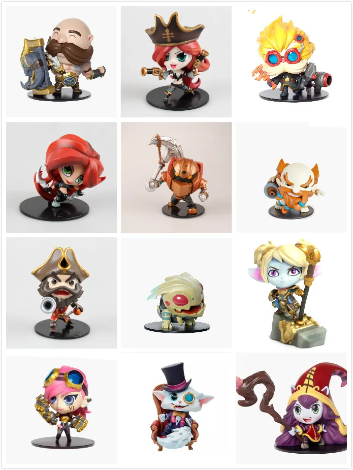 Игровая фигурка гангборд Miss Fortune katарина Наутилус Vi Braum Gragas Heimerdinger Poppy Kog Maw Gnar 10 см/3