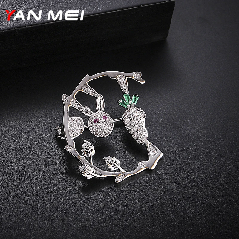 Женская/Детская Брошь на воротник с эмалью в виде кролика и животных броши