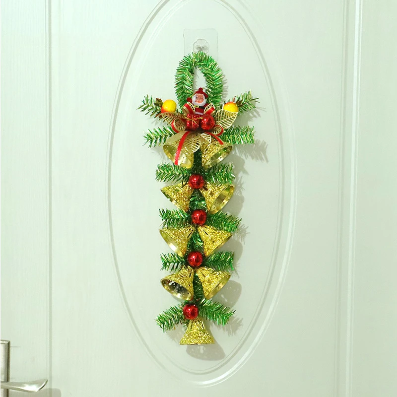 S/L Рождественский Декор подвеска снеговик лук золотой колокольчик окно дверь