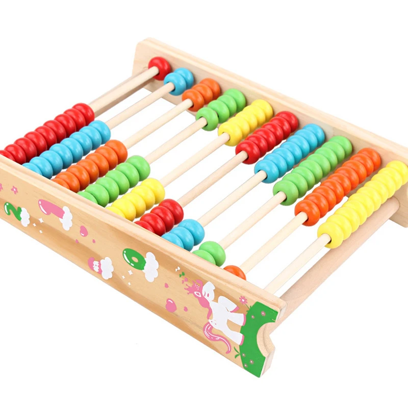 Wooden Children Colourful Digital Ten Archives Calculation Frame With An Abacus Child Initiation Good | Игрушки и хобби