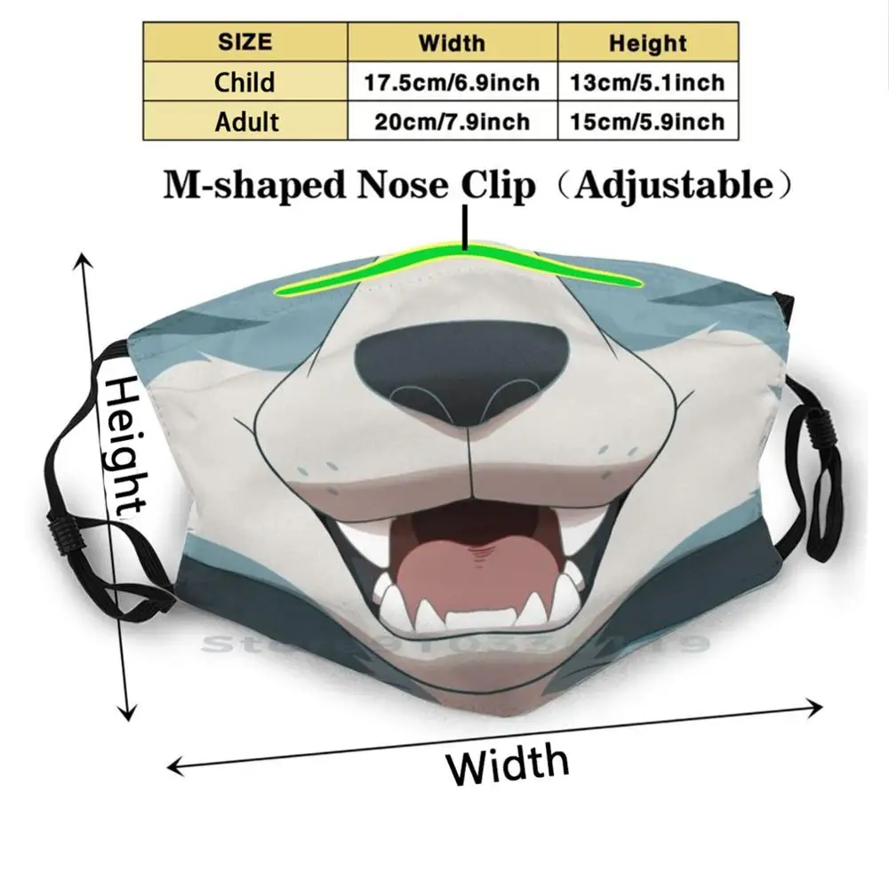 Маска для лица многоразовая детская с фильтрами и улыбкой