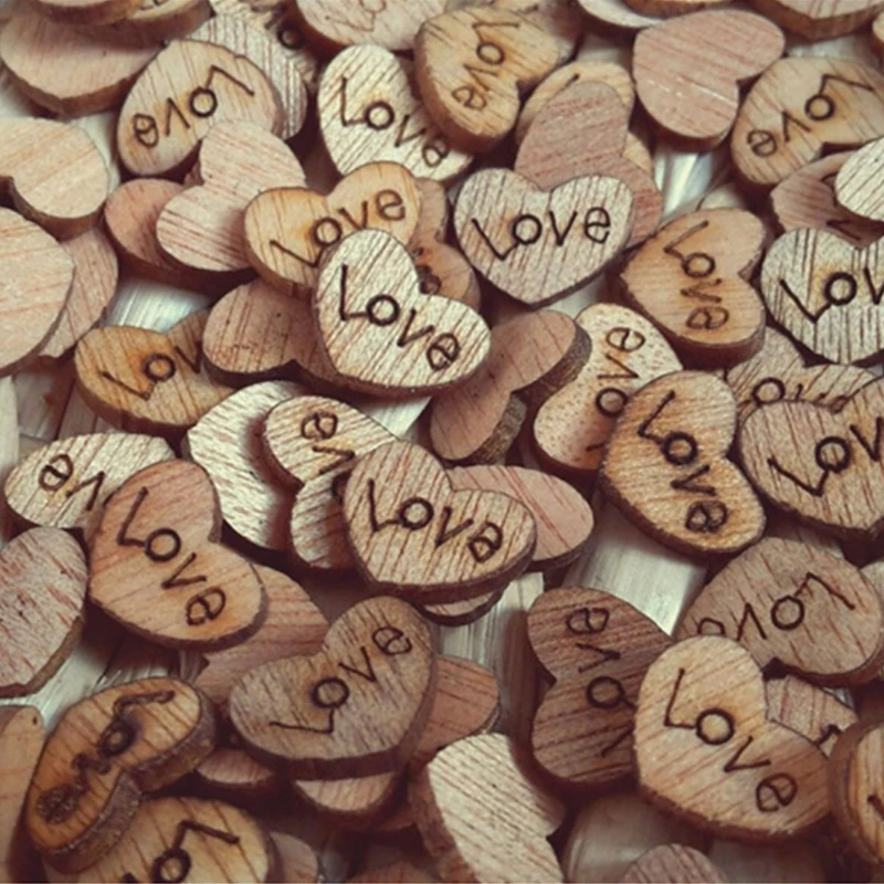 love 100Pcs Свадебный День Святого Валентина деревянный стол любовь светодиодный свет свечи, праздничные принадлежности DIY аксессуары украшения реквизит украшение дома - Цвет: love 100Pcs