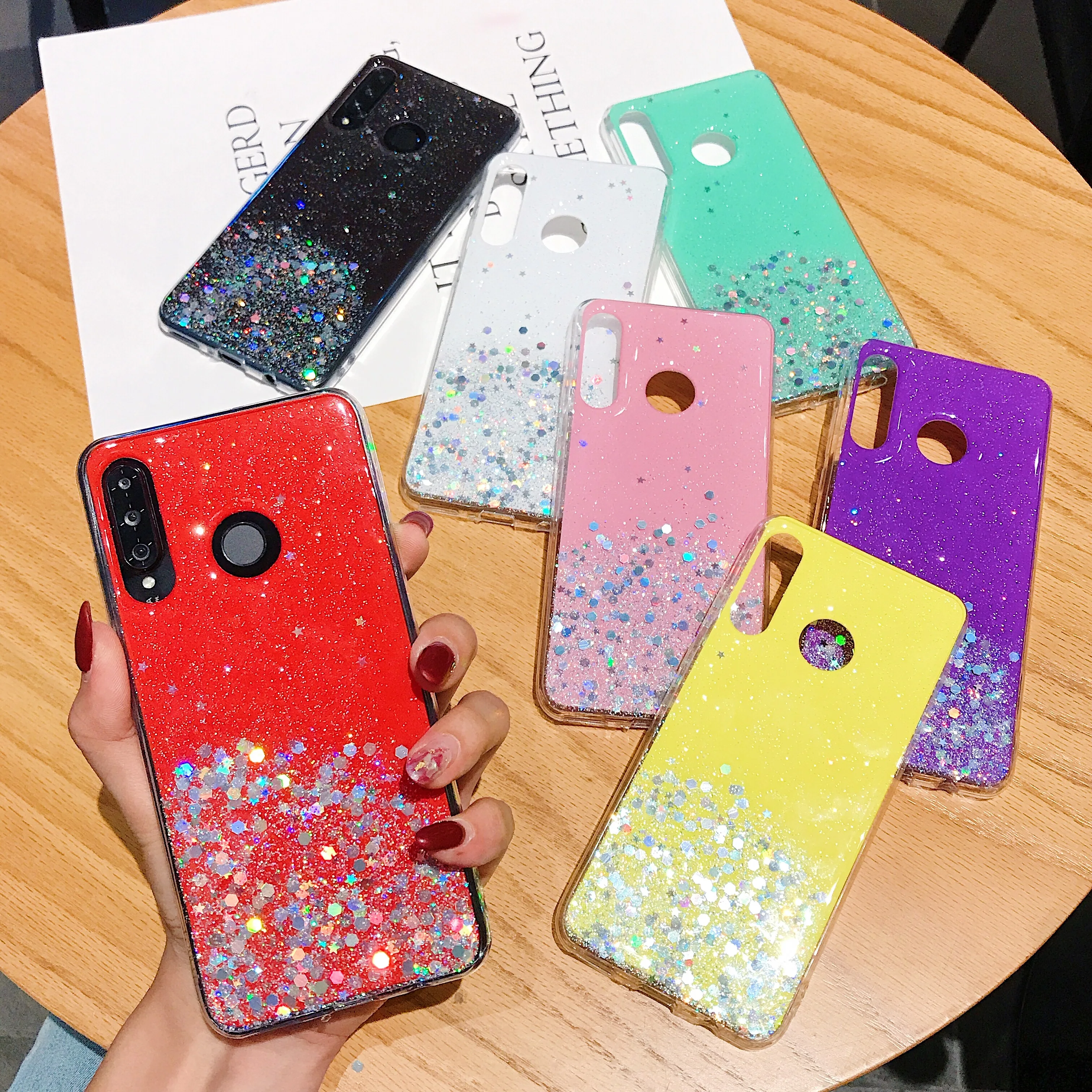 Роскошный блестящий чехол для Xiaomi 8 SE 4 5X A1 6X A2 A3 Lite Y3 CC9E 9T играть Mix 2s Redmi 7A 8A K20 Note 7 pro