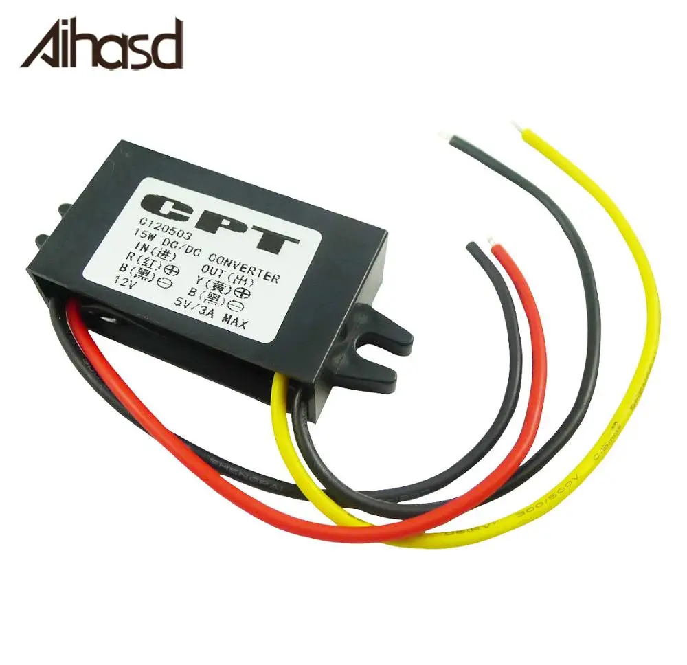 12 V поворот 5 V/3 A/15 W, Автомобильный светодиодный дисплей, DC-DC питания преобразователя