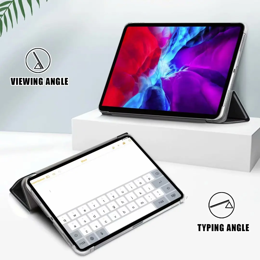 Luxury Tablet Shockproof Smart PU Leather Stand Case Cover for Apple IPad pro 12.9 4th Generation 2020 Funda A2069 A2232 A2229 | Компьютеры