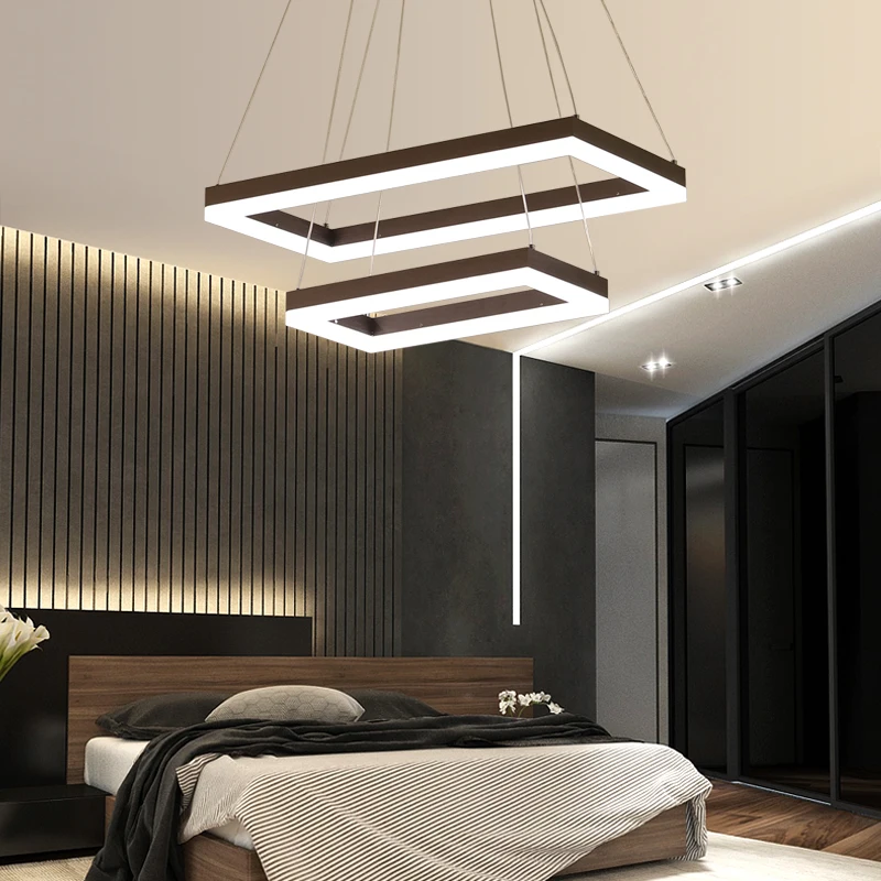 Светодиодный квадратный подвесной светильник для гостиная сидя номера лестница