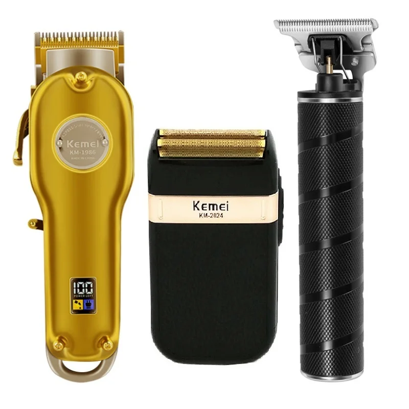 Профессиональная электрическая машинка для стрижки волос Kemei полностью