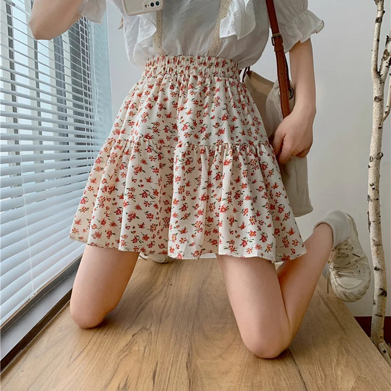 Юбка женская шифоновая трапециевидная летняя в Корейском стиле | Женская одежда