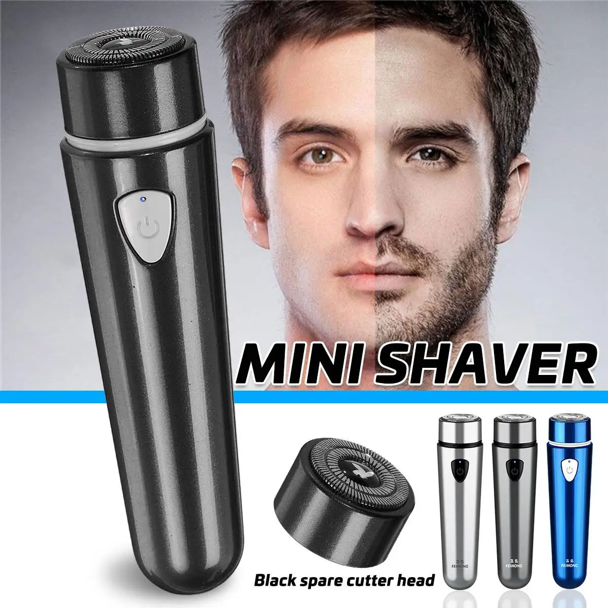 Electric Shaver for Men Mini USB Charge Beard Trimmer Shaver Electric Razor Beard Shaving Machine Dry Wet Clipper Facial Epilato