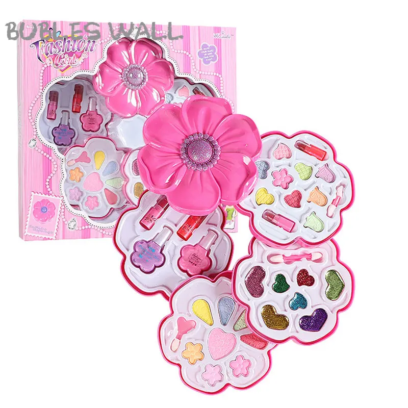 Набор косметики принцессы для девочек мультяшный Подсолнух помада тени век