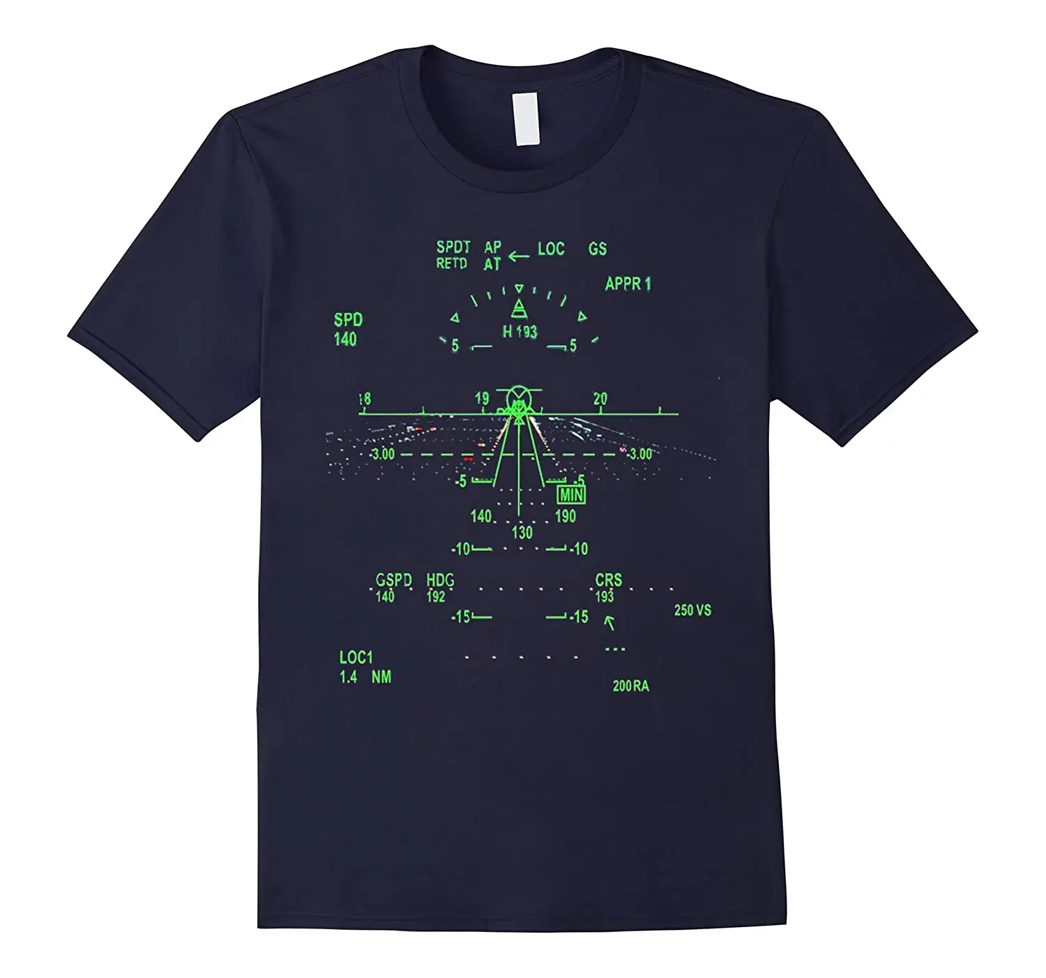 

Cool Design Aviation Pilot Night Runway Vision Printed T-Shirt. Summer Cotton Short Sleeve O-Neck Mens T Shirt New S-3XL