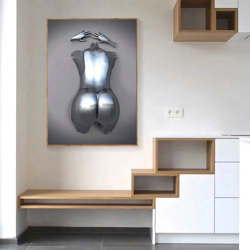 Абстрактная прямоугольная стальная проволока Железный человек абстрактная