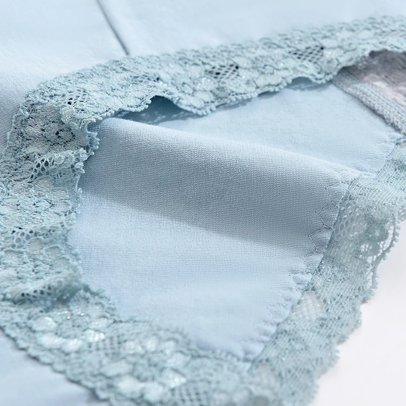 Женские кружевные трусики из хлопка с высокой талией большие размеры | Женская