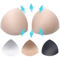 2pcs 1pair breathable sponge bra pads push up breast enhancer removeable bra padding inserts cups for swimsuit bikini padding