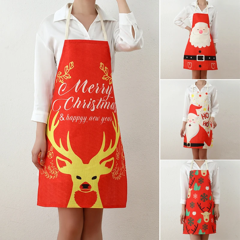 

Christmas Elements Apron Kitchen Cooking Accesory Unisex Xmas Party Decors LB88