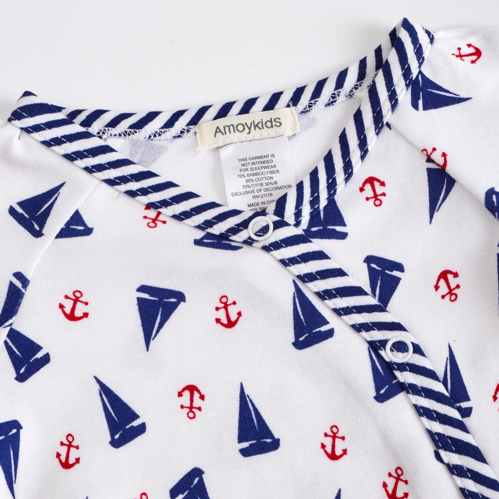 Хлопковый комбинезон из бамбукового волокна для маленьких мальчиков Комбинезон