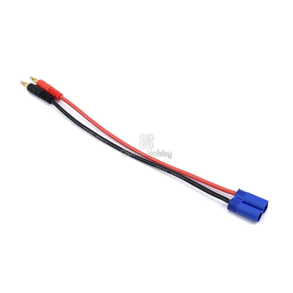 Зарядный кабель с вилкой типа банан, 4,0 ММ, силиконовый провод 14AWG, 20 см, EC3, EC5, XT30, XT60, XT90, MPX, TRX, T-штекер, зарядка для литий-полимерных аккумулято... (art.: 3a39775632d) - 3a39775632d