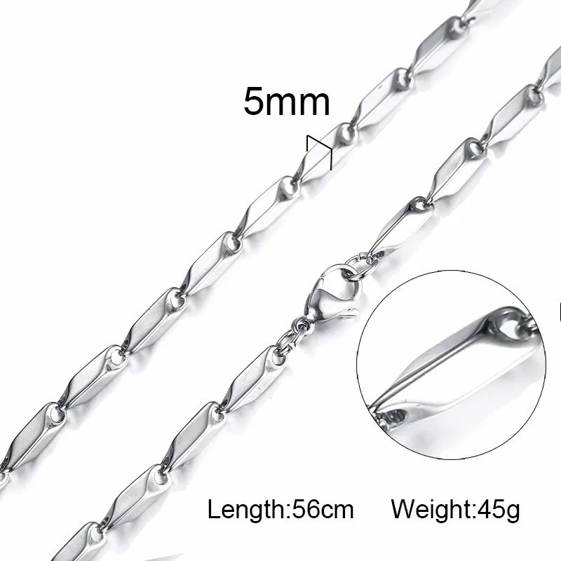 Серебряное Квадратное звено коробки и слиток цепочка на шею для мужчин чокер из