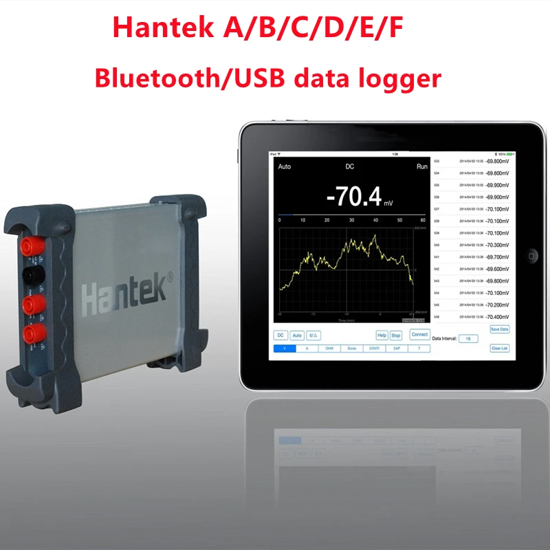 Bluetooth/USB Регистратор данных Hantek 365A/365B/365C/365D/365E/365F T-RMS Напряжение Ток Ом Емкость диод