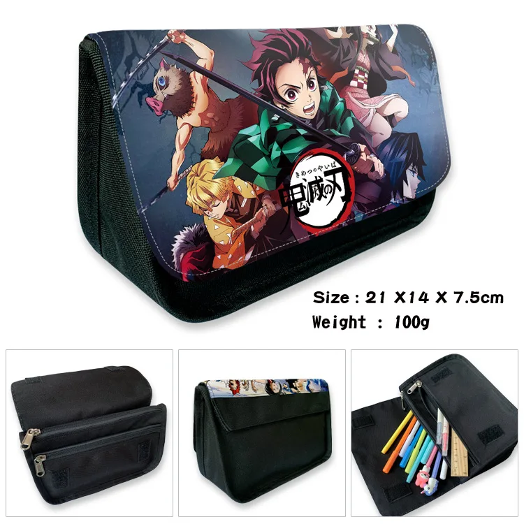 

Demon Slayer anime cartoon pencil case student pencil case pencil case Double Layer School Pencil Cases kids school supplies