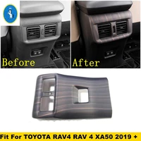 interior refit rear armrest box anti kick air ac vent outlet protect panel cover trim for toyota rav4 rav 4 xa50 2019 2022
