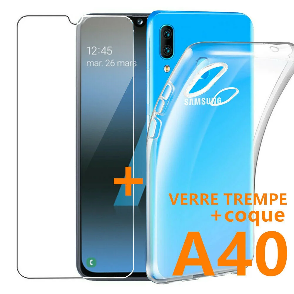 

Coque For Samsung A31 A41 A42 A51 Antichoc Silicone Transparente + Film Verre Trempé