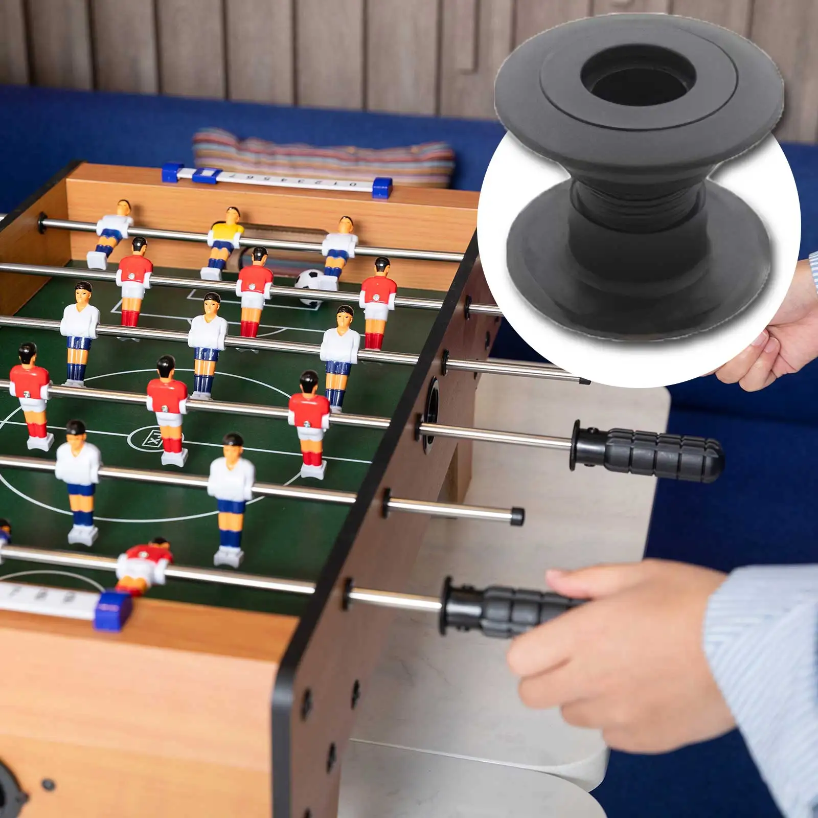 

Football Table Bearing 10pcs Table Bearings Rod Soccer Foosball Replacement Parts Bushing Table Accessories Football Fun Games