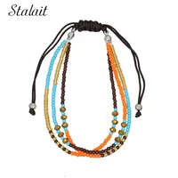 y2k accessories strand beads bracelets multi layer for women boho handmad knot rope bracelet string friendship bracelet