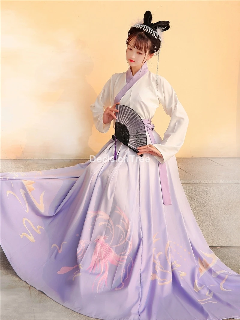 2021 женские костюмы ханьфу китайской танцевальной династии Цин традиционное