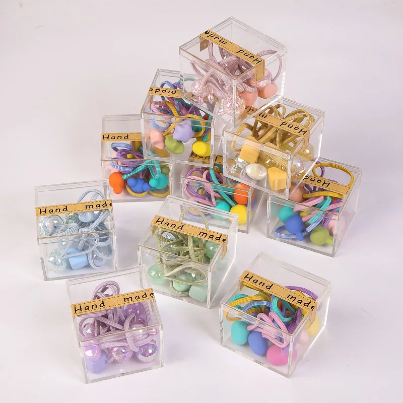 

Love Stars Summer Candy Color Hair Rope Hair Ring Sweet Tie Hair Rubber Band Korean Children's Hair Accessories for Girls
