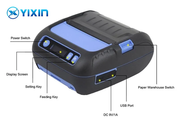 

Hot Sale 80mm Sticker Label Receipt Printer 2 In 1 Bluetooth Portable Compatible with IOS/Android/Windows PC Printer With Good