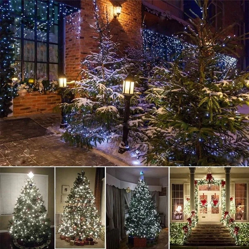 

Outdoor 5/10/20M 50/100/200LEDs Solar String Lamp Garland Copper Wire Fairy Lights For Christmas Tree Wedding Party Decoration