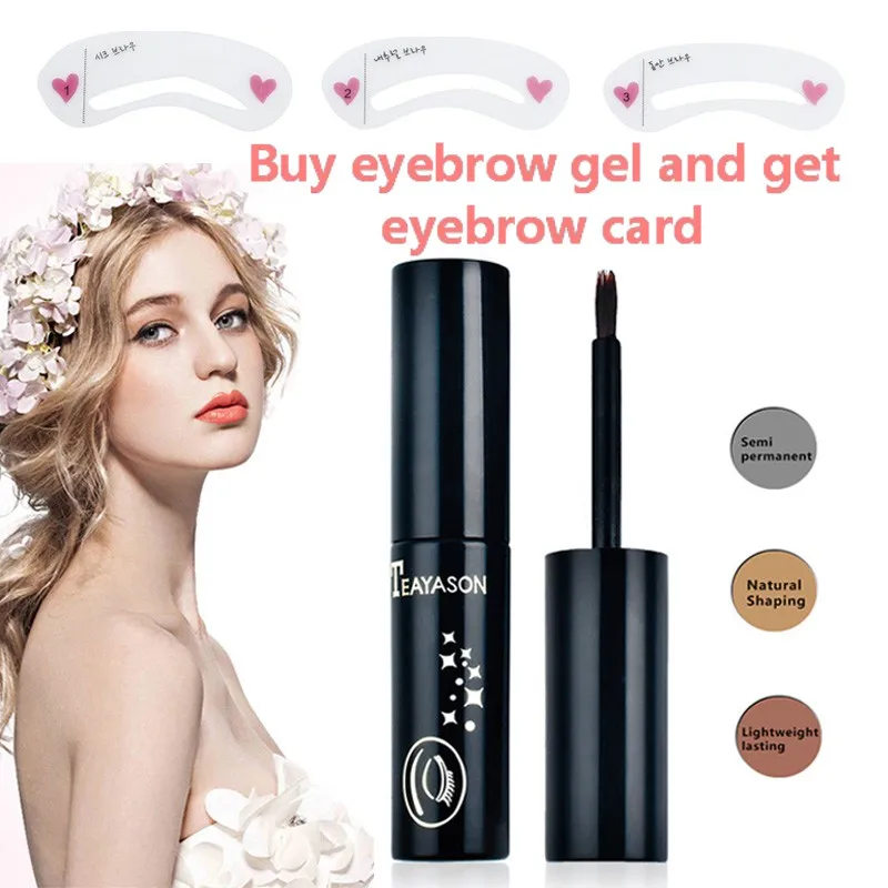 4 шт./компл. карандаши для бровей жидкий гель с карточкой натуральная Стойкая