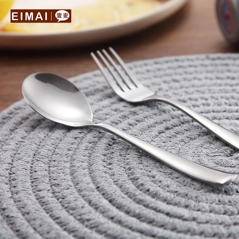 Portable Tableware Set Stainless Steel Dinnerware With Wheat Straw Handle Chopsticks Spoon Fork Travel Dinner A3 | Дом и сад