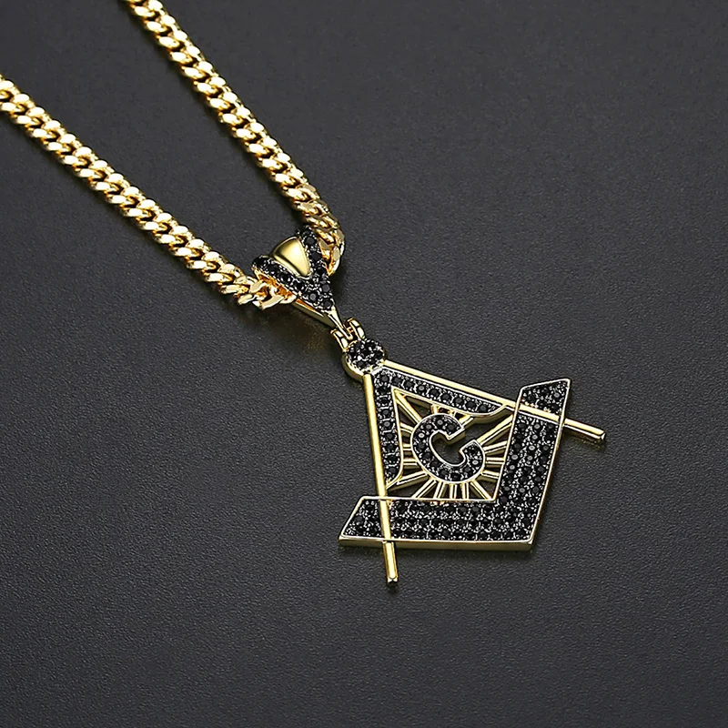 Ожерелье мужское в стиле хип-хоп с кубическим цирконием класса ААА | Украшения и